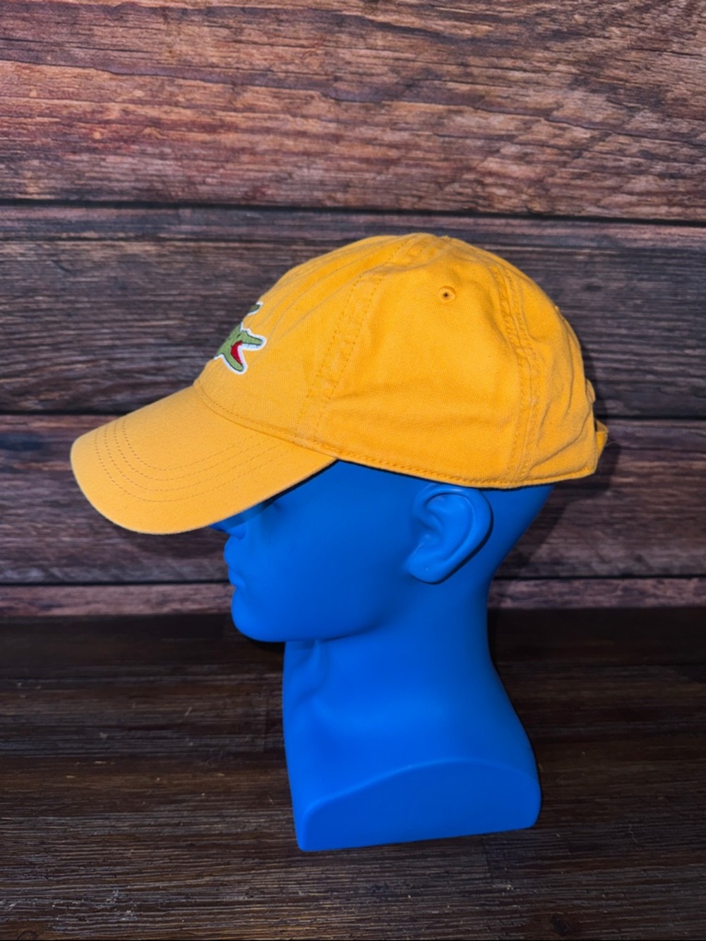 Lacoste Yellow Cap with Green Crocodile Patch - Picture 2 of 5